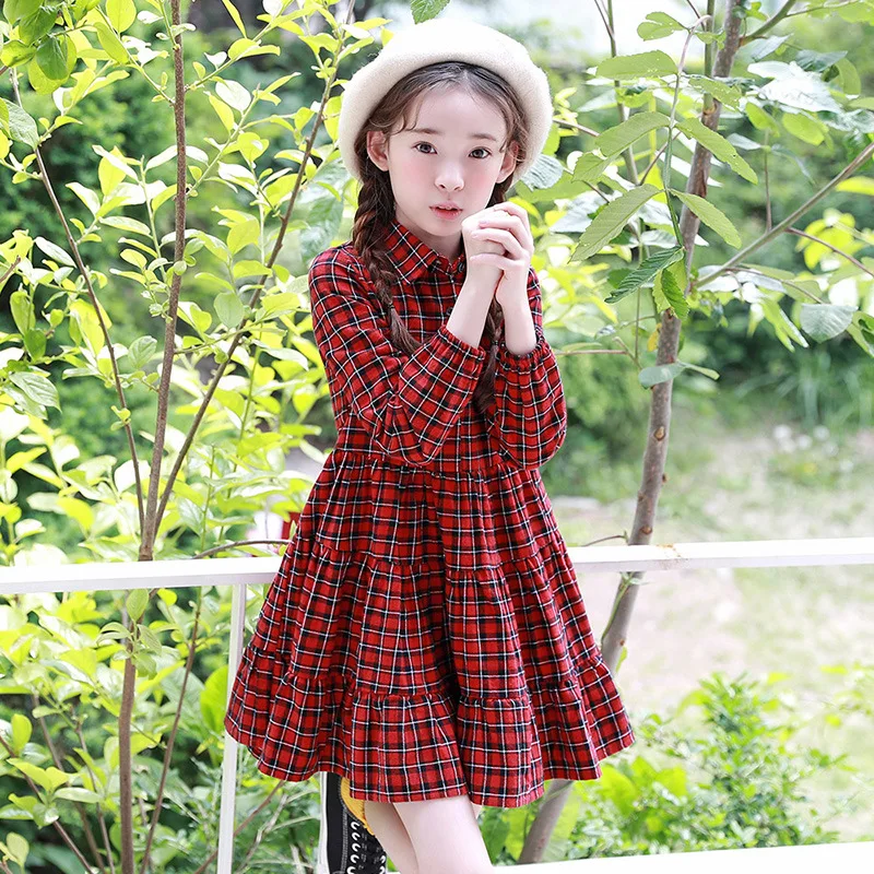 Children's Dress Korean version Pure Color Long Sleeve Large Hem All Matched Fashion Freshness New In 2018 Children's Dress Korean version Pure Color Long Sleeve Large Hem All Matched Fashion Freshness New In 2018