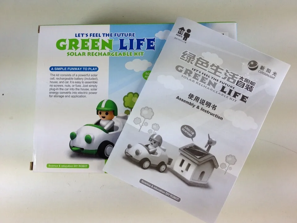 Смешные солнечной игрушка давайте чувствовать будущее green life Солнечный Перезаряжаемые комплект