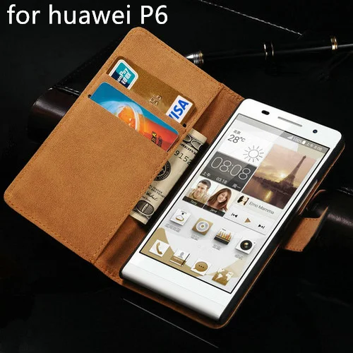 for Huawei P6 Case Luxury Stand Wallet Leather Phone bag