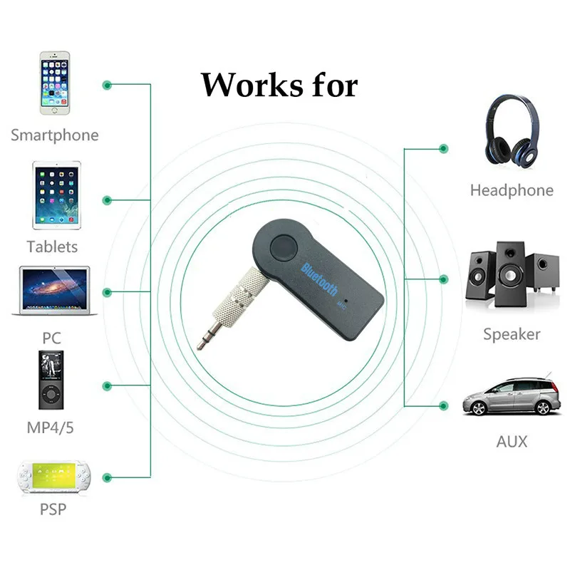 3 5 мм разъем Bluetooth AUX аудио музыкальный приемник автомобильный комплект