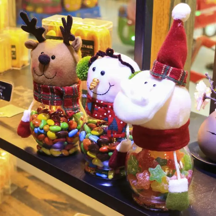 Новинка 2018 года Рождественская ваза для конфет Санта Клаус/Снеговик/Лось Рождественский подарок рабочего окна украшения
