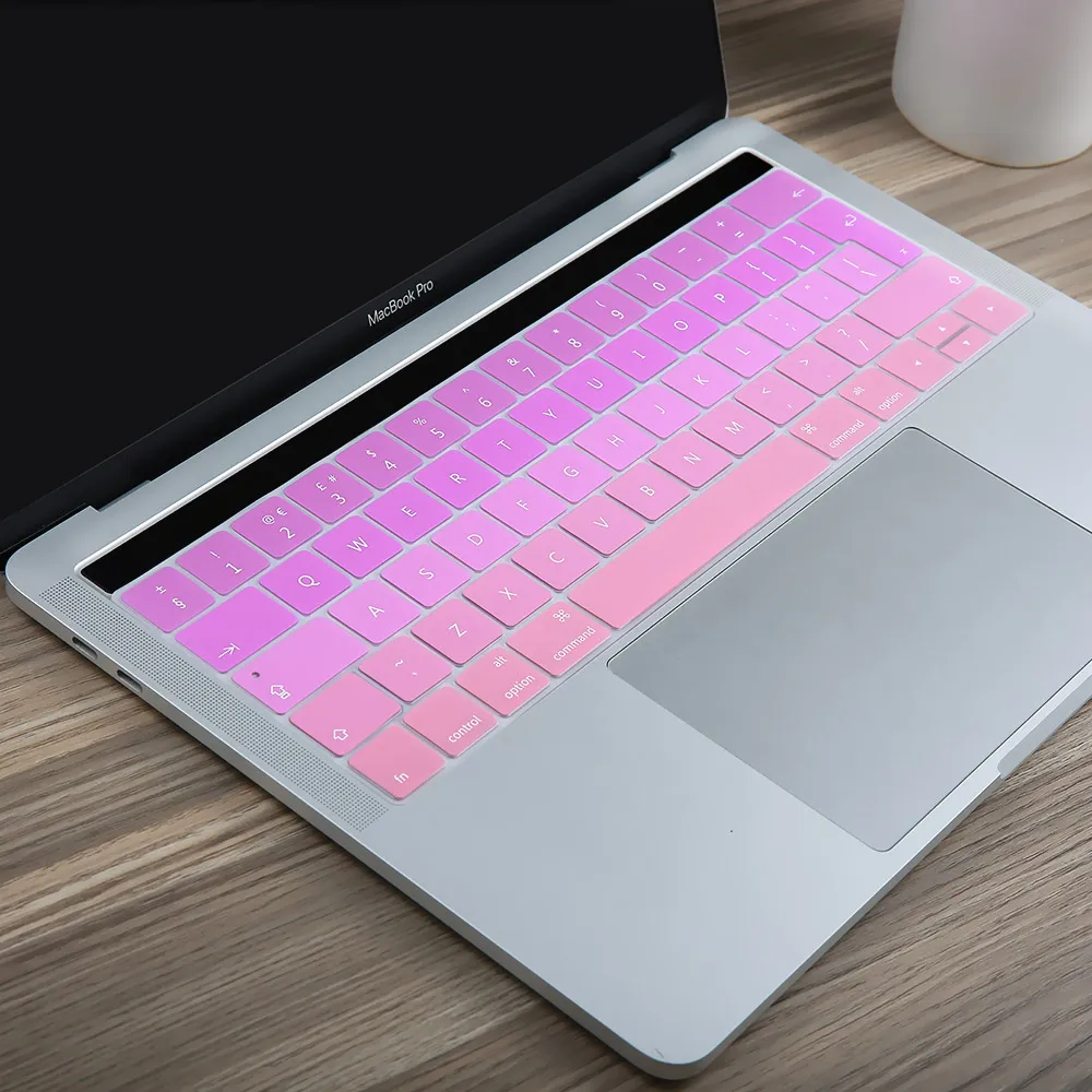 ЕС английский Премиум ультра тонкий защитный чехол для клавиатуры для MacBook Pro с сенсорной панелью 1" 15"(A1706 A1989 A2159 и A1707 A1990