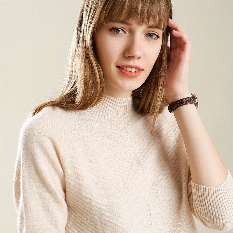 ZEHANGSEA-Autumn winter sweater 18 new half-high collar twill women's sweater classic 7 color simple female bottoming shirt ZEHANGSEA-Autumn winter sweater 18 new half-high collar twill women's sweater classic 7 color simple female bottoming shirt