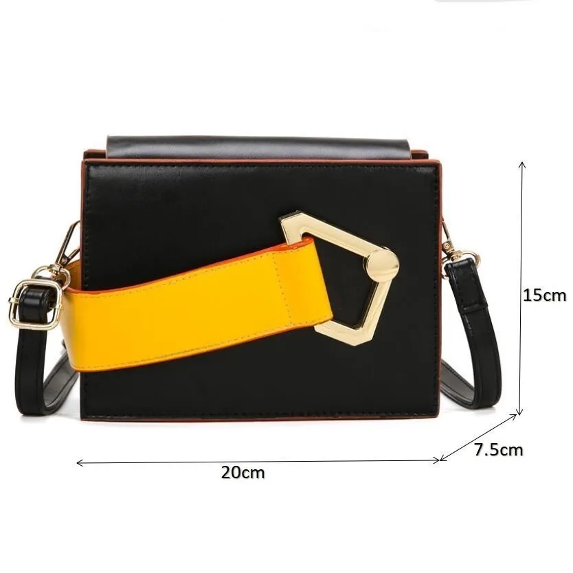 2019 New Fashion Designer Crossbody Bags For Women Box Shape Ladies Messenger Bags Stylish Panelled Luxury Handbags Women Bags