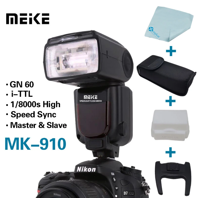 ( english ) meike mk-910 mk910 i-ttl 1/8000s hss    nikon sb-910 sb-900 d7100 d800 d750 d600 dslr