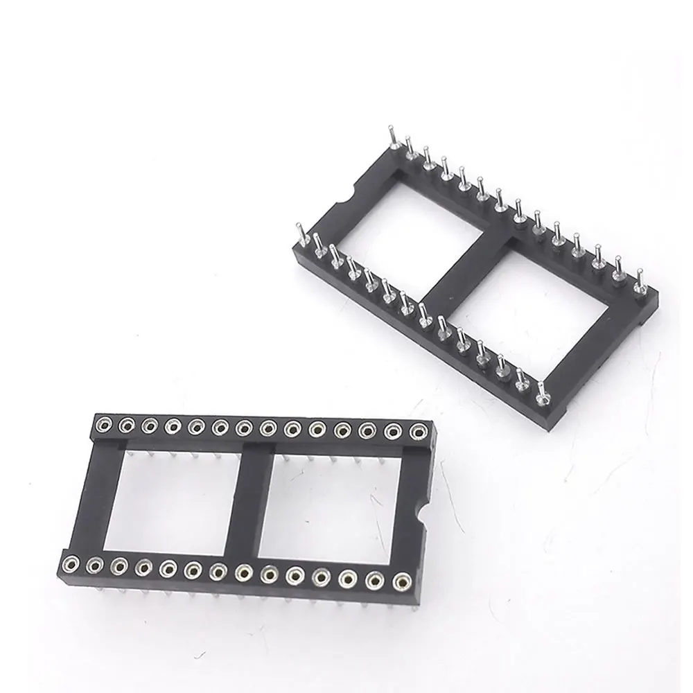 MCIGICM-8pcs-Round-Hole-28-Pins-Wide-2-54MM-DIP-IC-Sockets-Adaptor-Solder-Type-IC