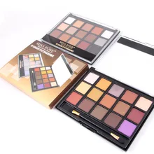 15 цветов матовый металлик блеск Тени для век Палитра 3D хайлайтер тени для глаз макияж с кисточкой и зеркалом