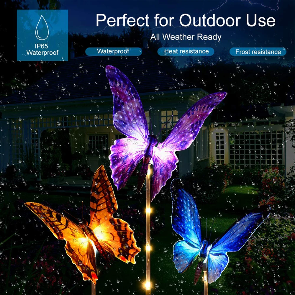 Solares do Jardim Multi-mudando a Cor da Borboleta do Pássaro Movido a Energia Luzes ao ar Lâmpada do Gramado Luzes Libélula Caminho Solar Livre Paisagem 5 Luzes solares Do Jardim Multi Mudando A