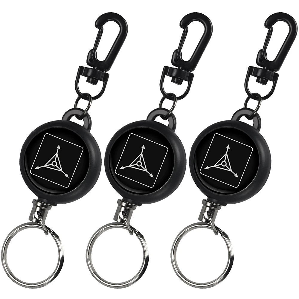 

3 pcs Fly Zinger Retractor Extractor Keeper Fishing Retractor Zinger Camping Hiking Key Ring Reel Holder Fishing Tackle Tools