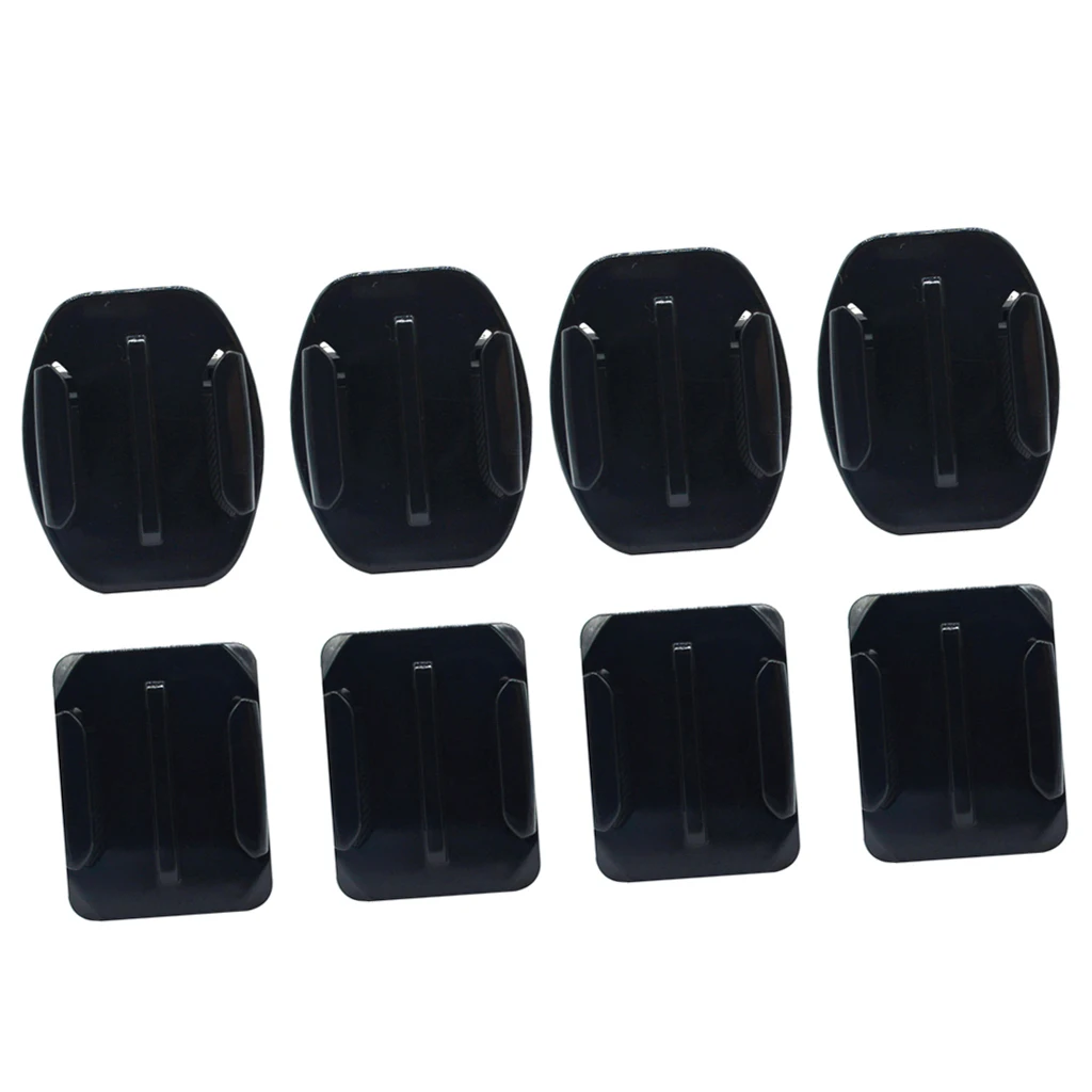 8x Helmet Flat Curved Adhesive Mount Double-sided Sticker for GoPro Hero 6/5/4/3+ Sjcam Xiaomi Yi Sports Cameras Accessory