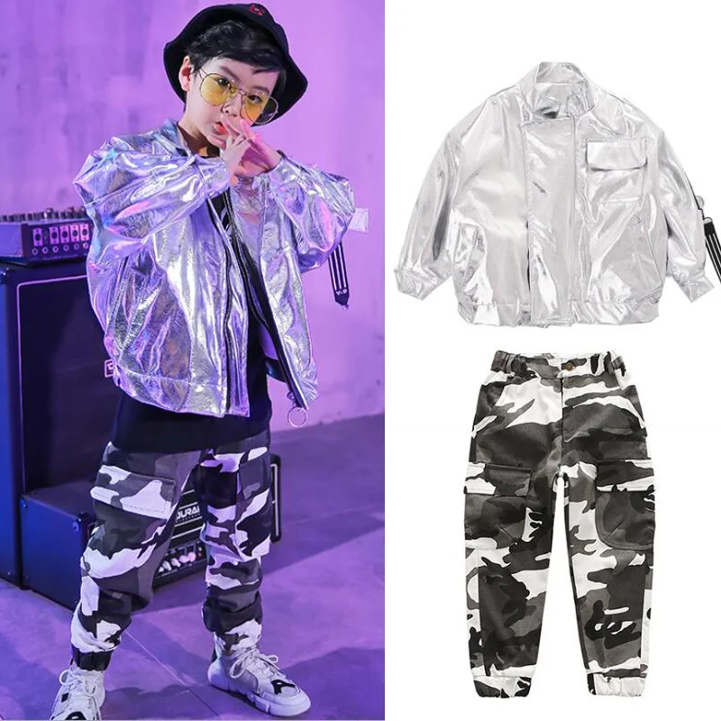 

Kids Ballroom Modern Jazz hip Hop Dance wear Suit Costumes Carnival Loose dancing Suit Girls Boys Party Dancing Clothes Outfits