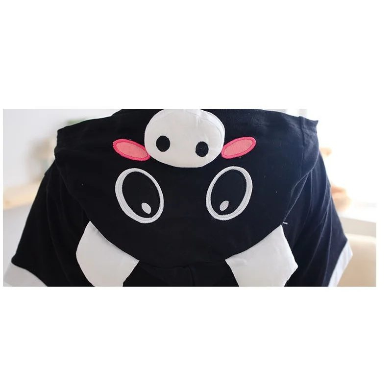 Vanled 2017 Взрослых Onesie Холодной Короткими Рукавами Пижамы Лето Kawaii Черная Свинья