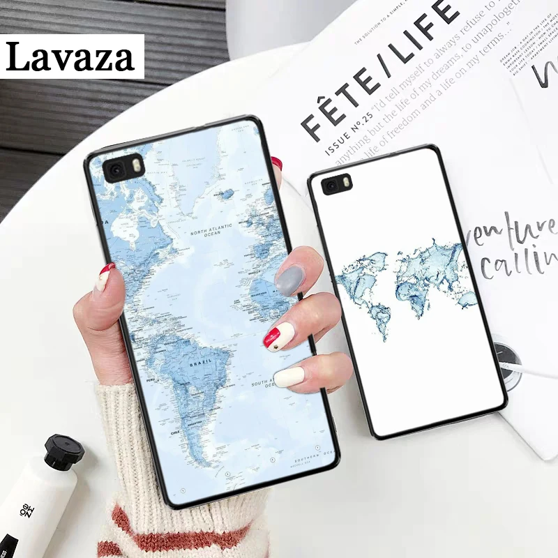 Карта мира Лидер продаж силиконовый чехол для Huawei P8 Lite 2015 2017 P9 2016 Mimi P10 P20 Pro P Smart Z 2019