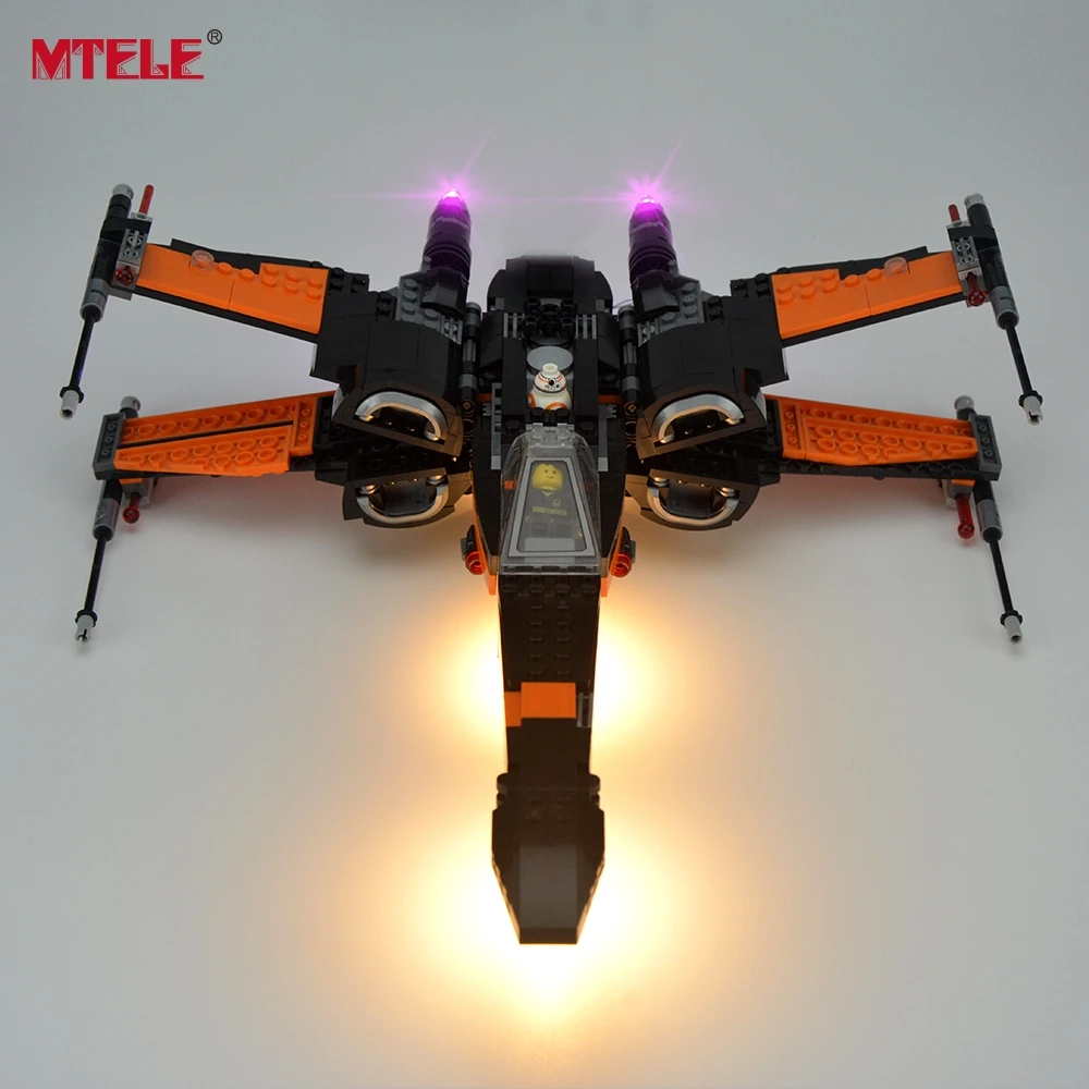 Светодиодный светильник марки MTELE для истребителя X Wing совместим с 75102/75149