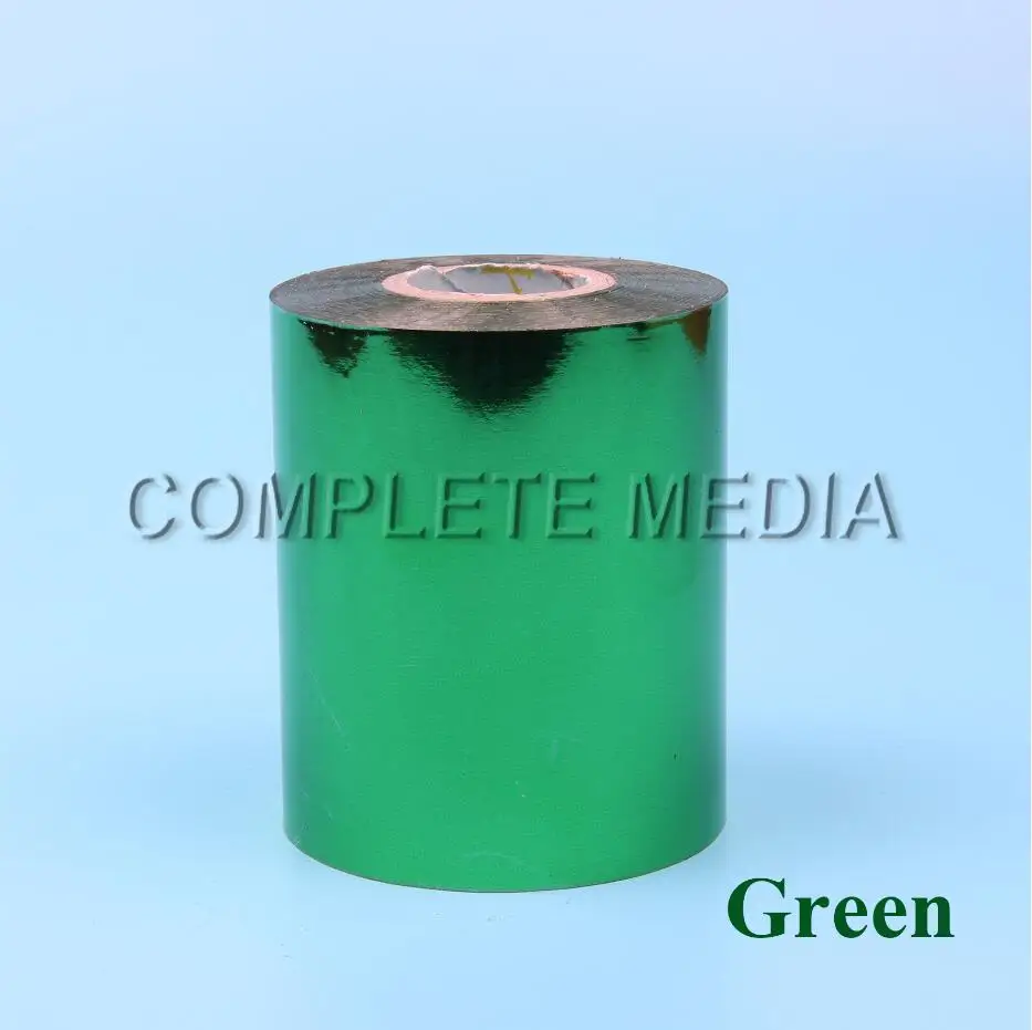 Green 80 мм x 120 м золотой розовый серебряный лазер черный золотой красный синий фольга горячего тиснения теплопередача салфетка золочение ПВХ визитная карточка тиснение - Цвет: Green