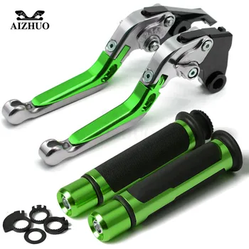 

Motorcycle Accessories Brake Clutch Lever Adjustable+Handle Grips For KAWASAKI NINJA 300 NINJA300 2013-2016 2014 2015
