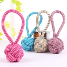 Pet Dog Clean Teeth Molar Cotton Rope Monaural Ball Toy
