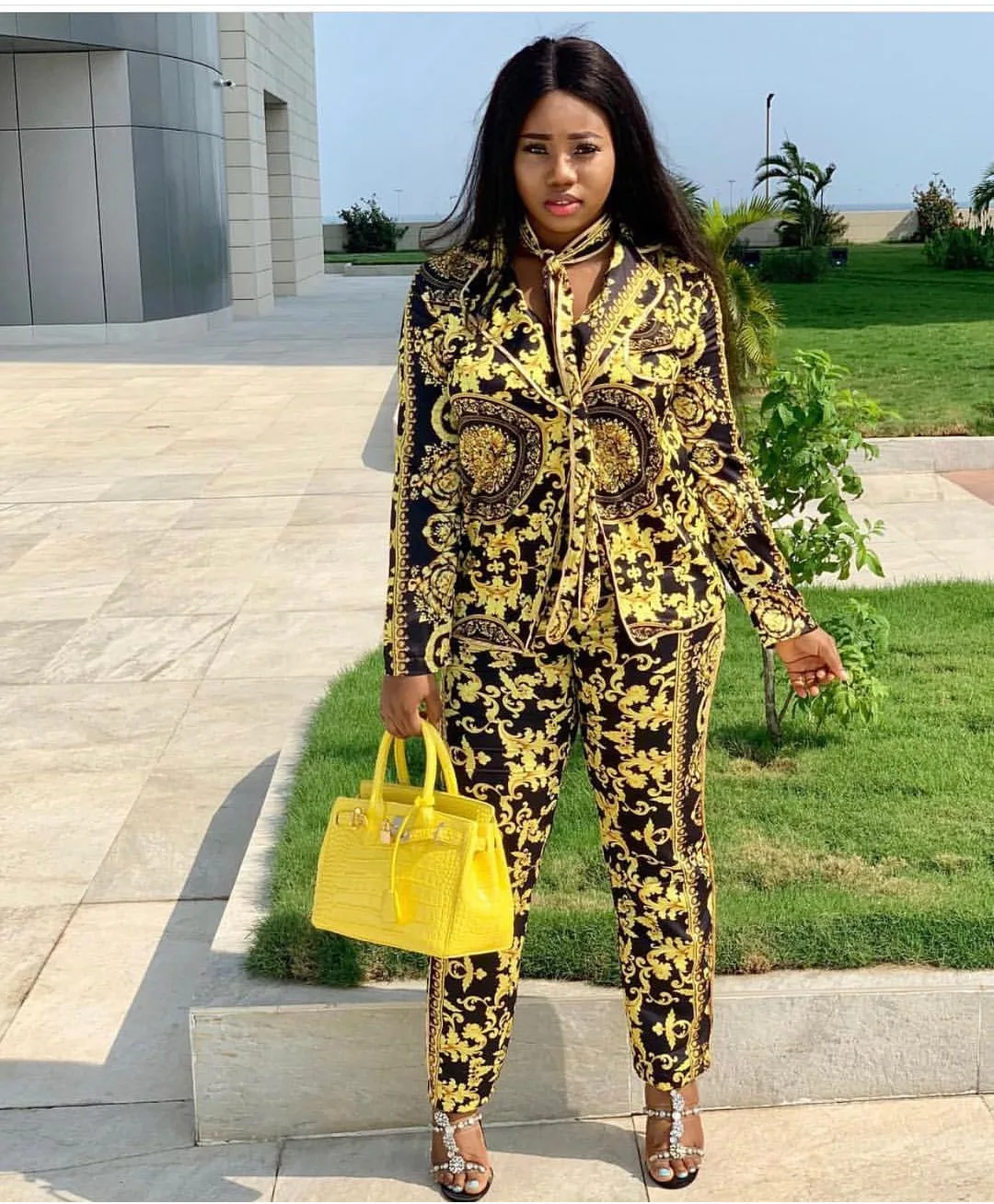 

2019 new arrival summer and autumn african women plus size printing sets XL-XXL