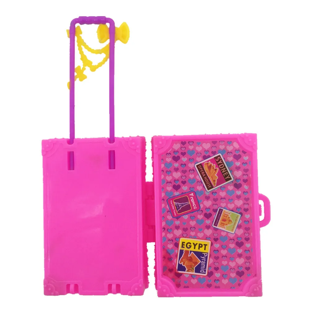 Миниатюрная игрушка миниатюрный розовый чемодан мебель игрушки подарки для кукольного дома Декор для путешествий Детские игрушки аксессуары