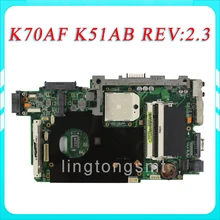 For ASUS K70AF laptop motherboard K51AB REV2.3 Mainboard Support AMD 2009 CPU DDR2 tested good