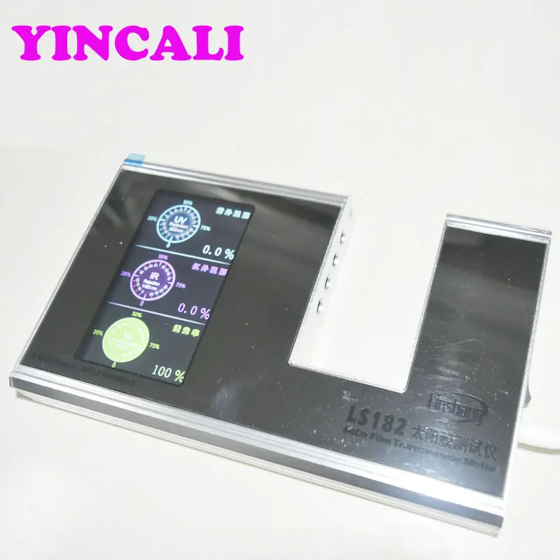 

Solar Film Transmission Meter LS182 UV, IR, Visible light transmission value of the sample will simultaneously display