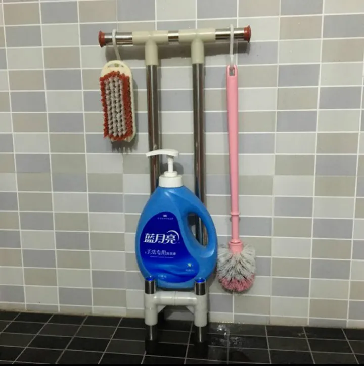 

New Multi-function Toilet Brush Set Holder Rack Toilet Brush Storage Holder Daily Storage Bathroom DIY Accessories