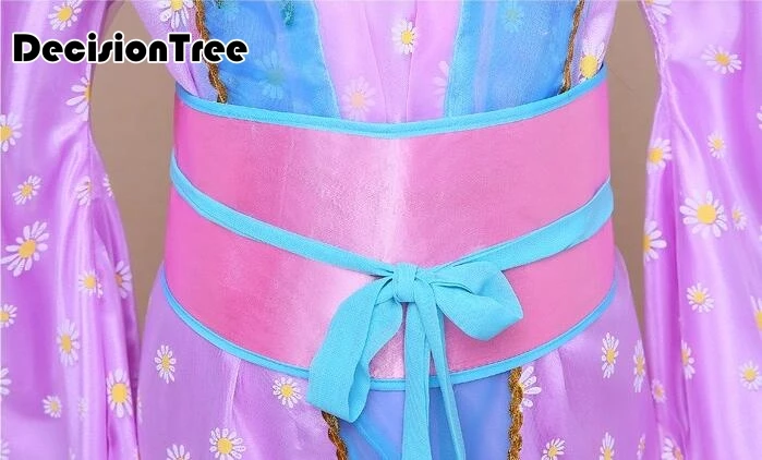 Новая розовая Китайская традиционная одежда hanfu для девочек, праздничные платья для костюмированной вечеринки, костюмы династии Тан для девочек