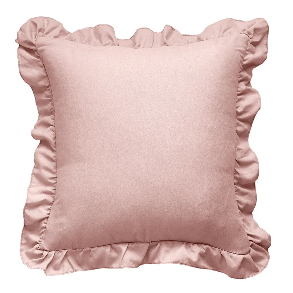 7 Solid Colors Cloth Pillowcase Home Sofa Decorative Throw Cushion