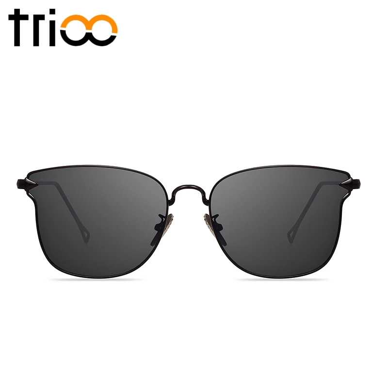 TRIOO Модные женские солнцезащитные очки со стрелками, розовые зеркальные оттенки, женские модные металлические солнцезащитные очки Oculos de sol UV400, летние солнцезащитные очки - Цвет линз: 001