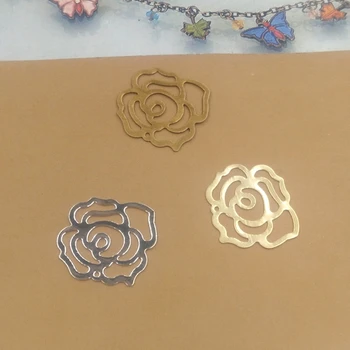 

100pcs 22mm flower filigree wire pendant charms brass/bronze/silver color option