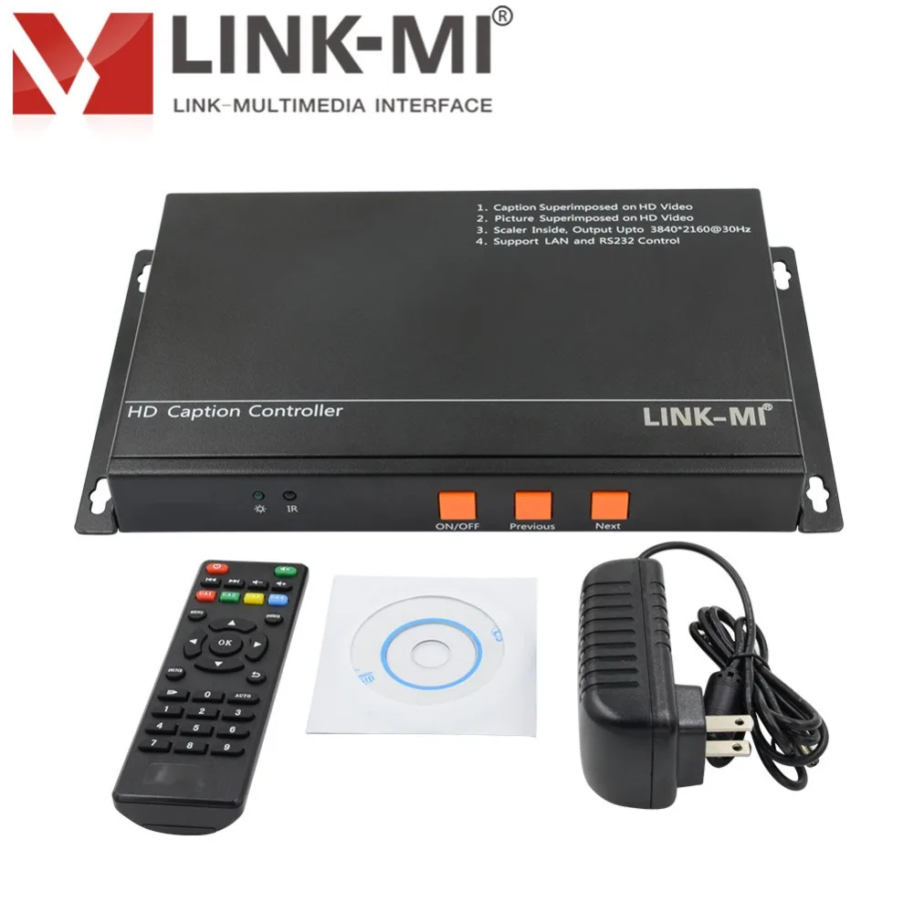 

LINK-MI WPS42 HDMI signal caption adder over IP/TCP image processing with USB audio IP rs-232 control