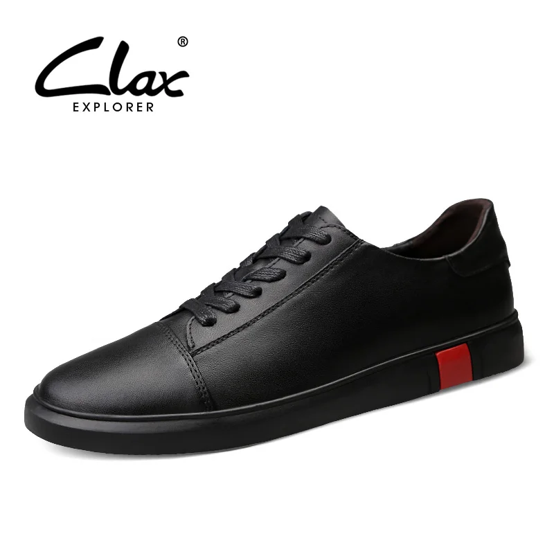 

CLAX Mens Casual Leather Shoes Spring Autumn Fashion Sneakers Male Walking Footwear chaussure homme Soft Breathable