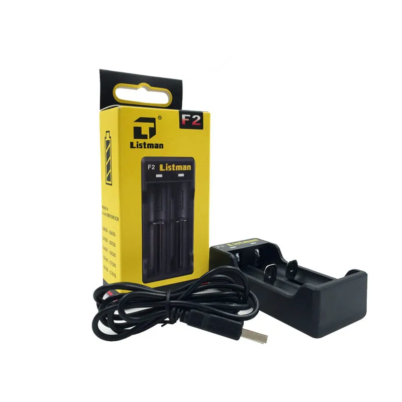 

Listman Battery Charger for 18650 26650 F2 Charger Universal Battery USB Charger for AA AAA Li-ion 26650 18650 18350 Batteries