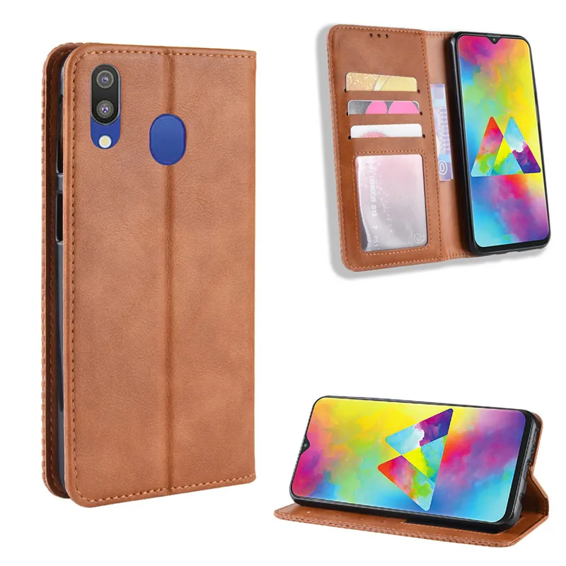 Роскошный кожаный чехол книжка для Samsung Galaxy M20 M10 чехлы телефонов galaxy без