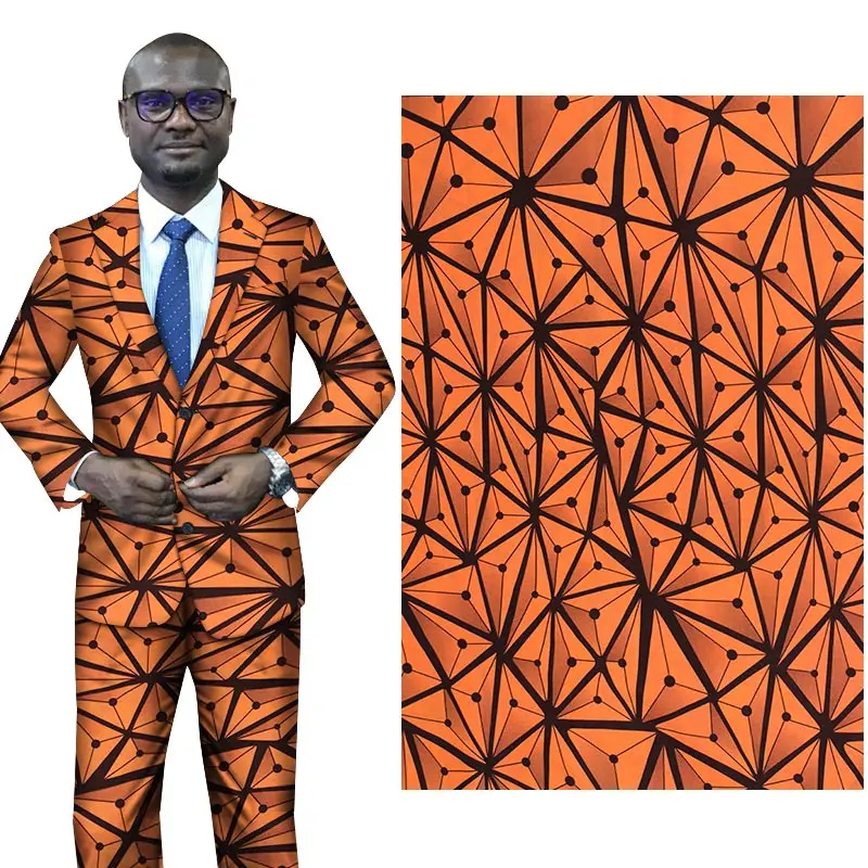 Me-dusa новая коллекция, оранжевый цвет африканская восковая штамповка ткань хлопок Hollandais воск платье своими руками костюм Ткань 6 ярдов/шт Высокое качество