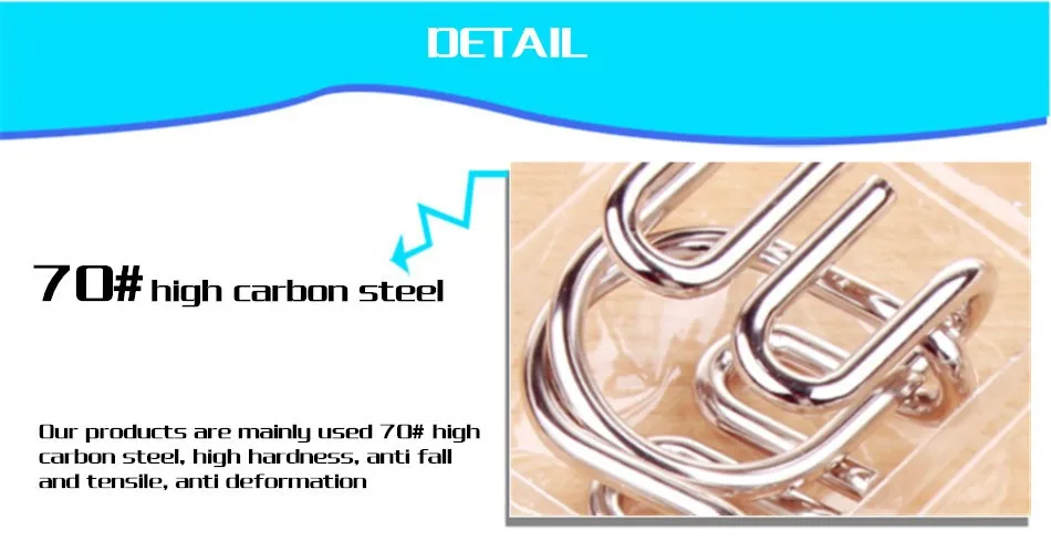 8 шт./компл. головоломка Металл головоломки Классический тизер IQ провода мозга Монтессори материалы детские развивающие игрушки подарок