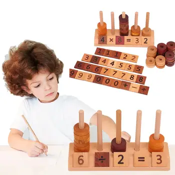 

For Montessori Teaching Aids Beaded Puzzle Wooden Toys Children's Digital Beaded Montessori Math Teaching Aids Brain Game