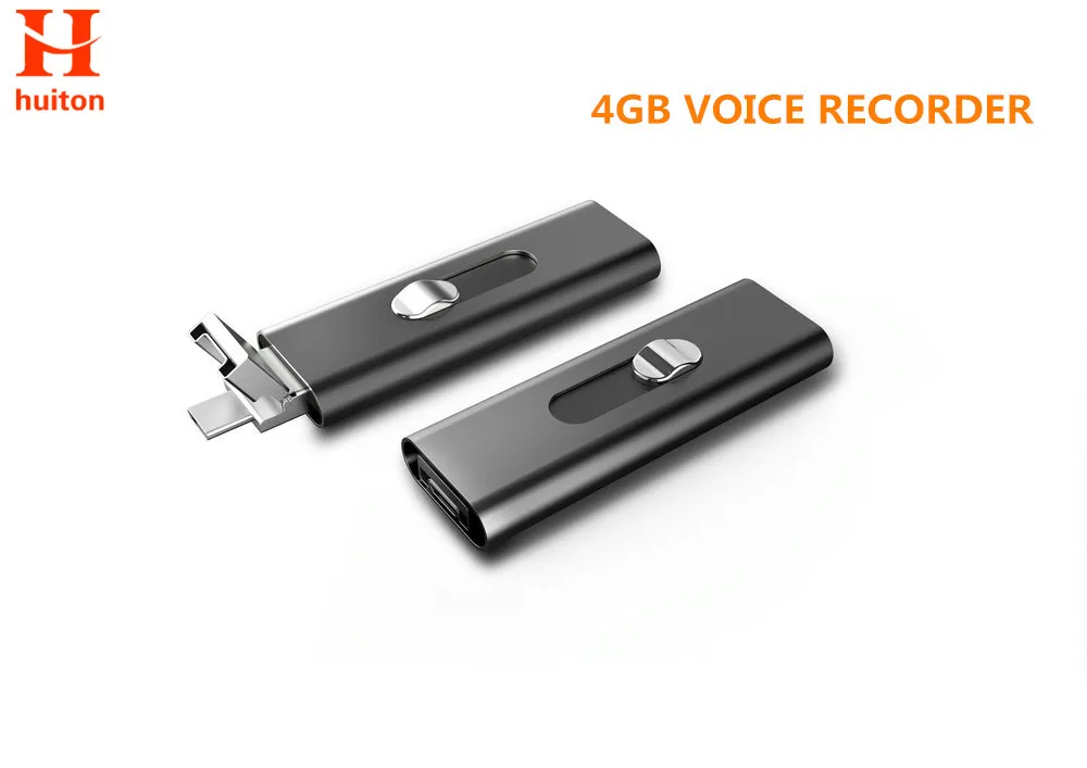 Новинка 4 Гб микродиктофон металлический материал с двумя слотами USB долгое время