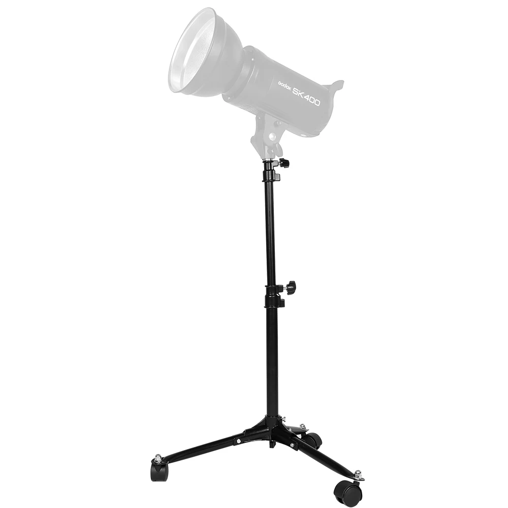 70cm Durable Folding Dolly Wheels Floor Light Stand for Studio Flash 250SDI 300SDI E250 E300 DE300 DE400 SK300 SK400 DP600 light stand photographic light stand