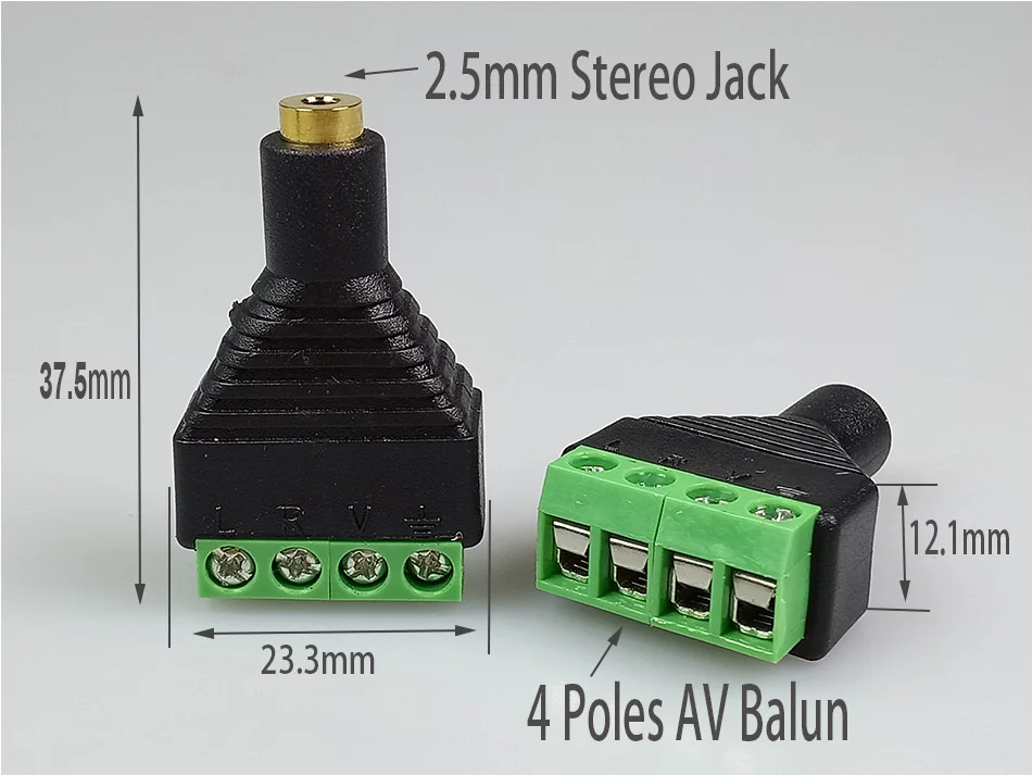 2.5mm Jack to 4 poles AV Balun (7)