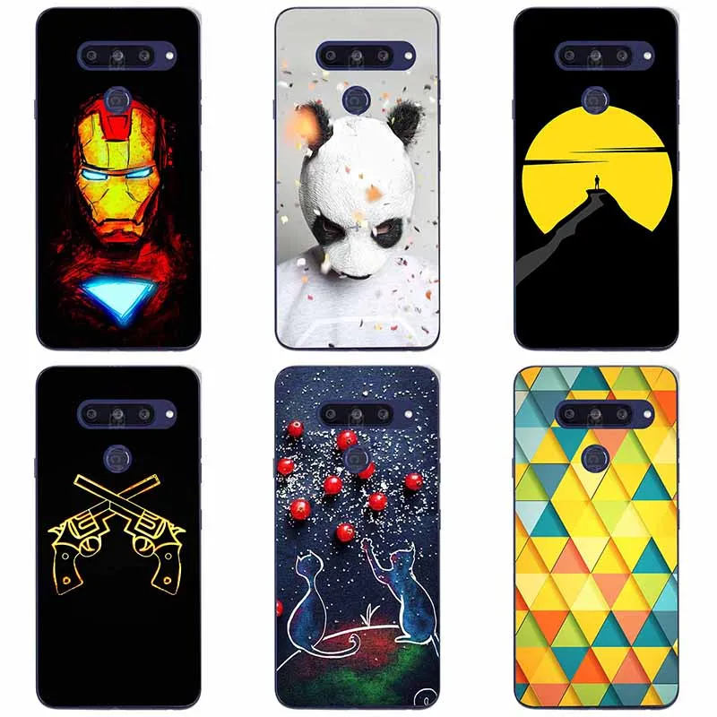 For LG V40 Case Soft Silicone Back Cover Cases Painting Abstract TPU Coque Patterned Shell Skin |