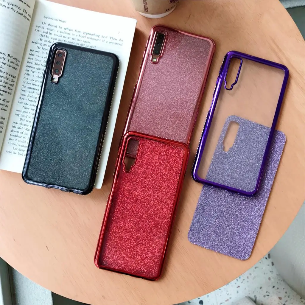 Алмазный чехол со стразами для Samsung Galaxy A7 2018 Note 9 8 S10 S10E A8 A6 A70 A50 A40 A30 A10 M20 M10