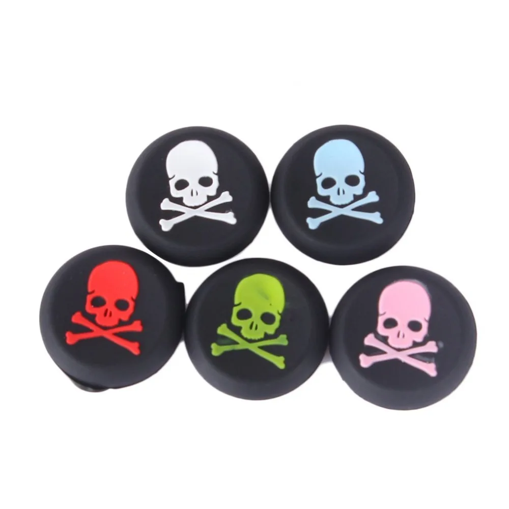 

100pcs/lot Skull Head Thumb Stick joystick silicone Cap For Playstation 4 PS4 PS3 Analog Grip For Xbox one Xbox360 Controller