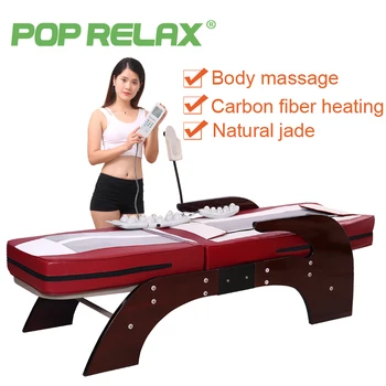 

POP RELAX thermal massage bed full body electric heating spine relax massager health care rolling Korea jade roller massage bed