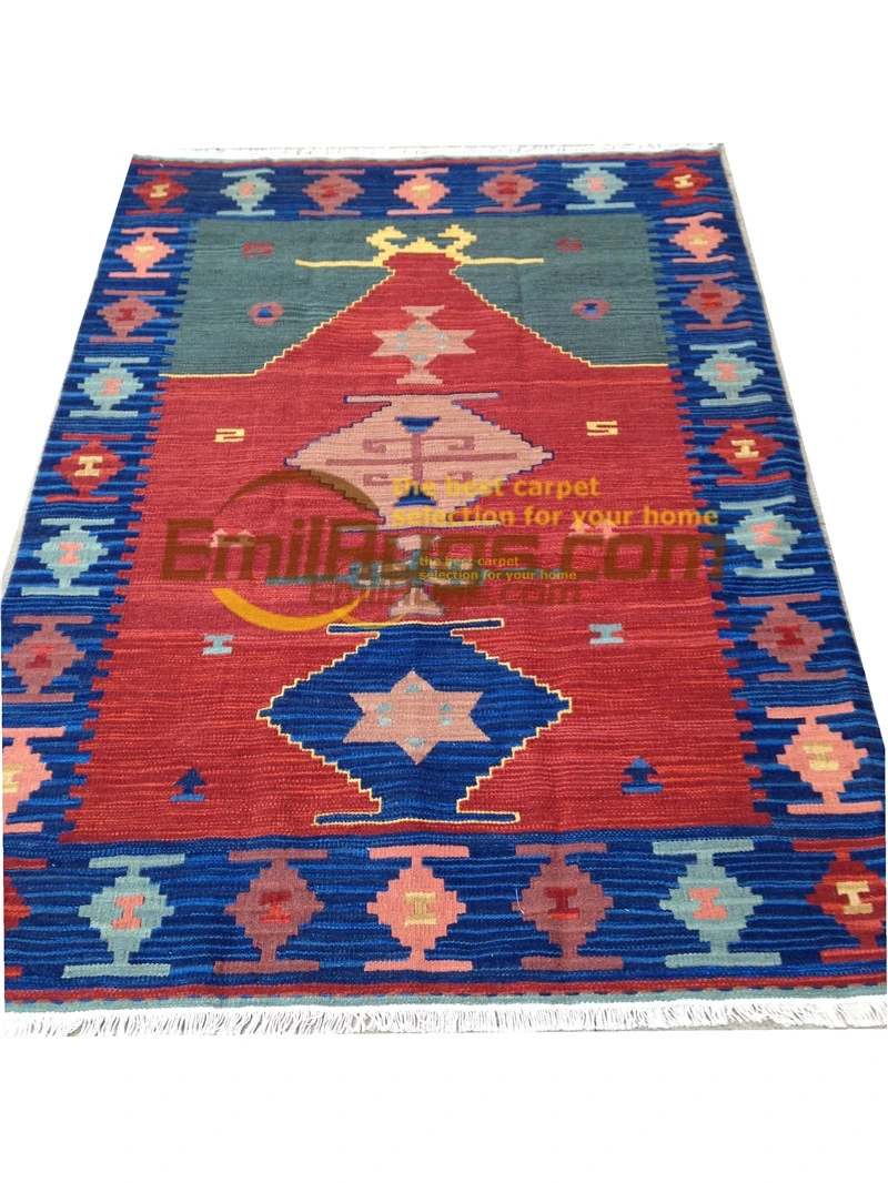 

Kilim Carpet Wool Carpet Handmade Vintage Carpets For Living Room Square Rug Carpet Bohemian Wool Knitting Carpets