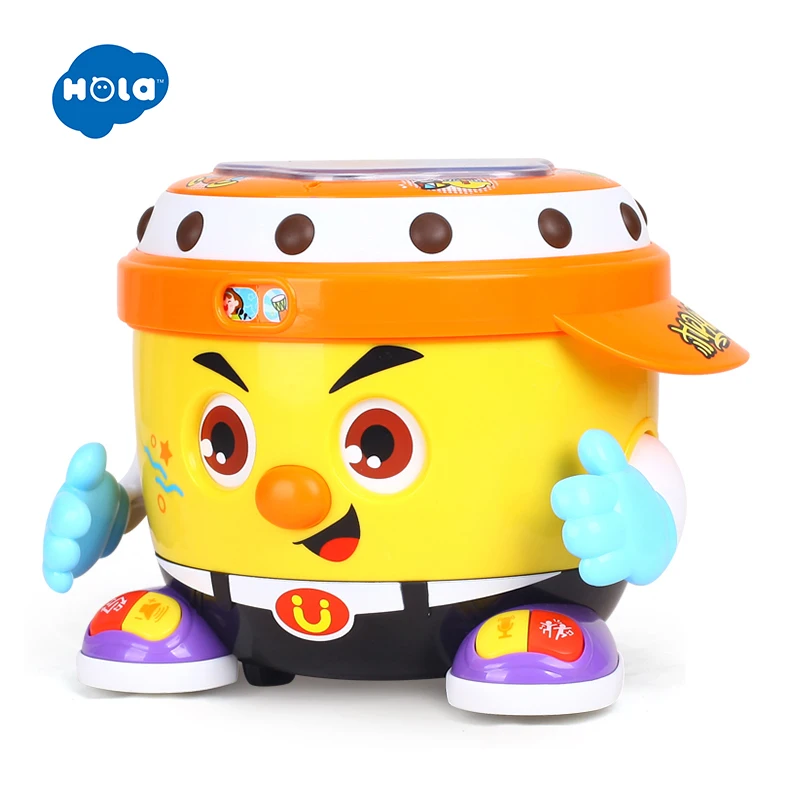 HOLA 6107 детские игрушки DJ вечерние барабан игрушка с музыкой и светом Обучающие