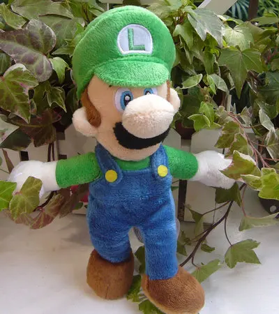 Новое поступление оригинальный Супер Марио BROS. Вечерние куклы Luigi green siut 7