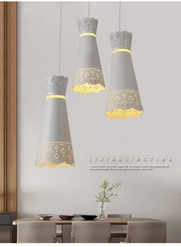 

Rural dining-room sweet and romantic carved patterns chimney droplight the head of a bed drifts window droplight