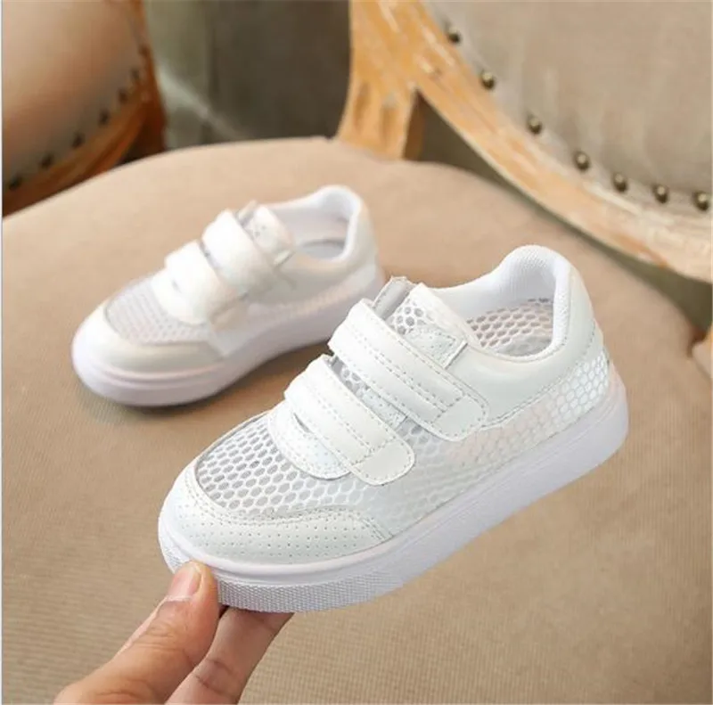 

white 1pair Genuine Leather Shoes Children Sneakers Sports Cheap Boy/Girl shoes,breathable kid shoes