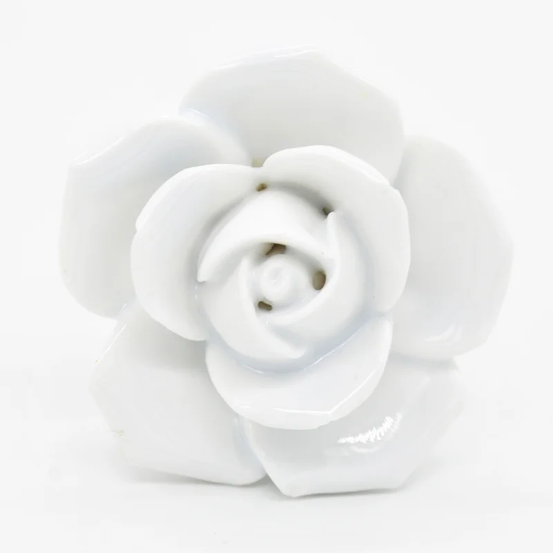 

5 Colors Rose Flower Handles Cabinet Ceramic Knobs Flowers Kitchen Handles for Dresser Closet Kids Bedroom Furniture